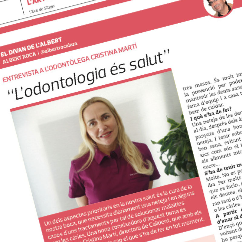 Entrevista prensa a la Doctora Cristina Martí, odontóloga